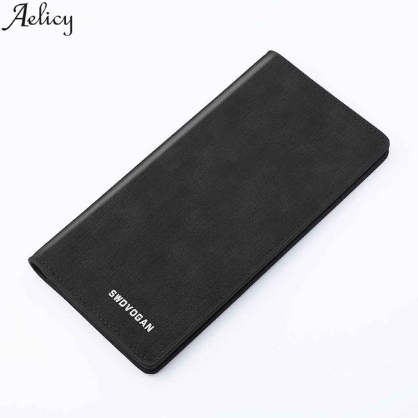 

aelicy slim long men's personality card case mobile phone soft wallet simple bag