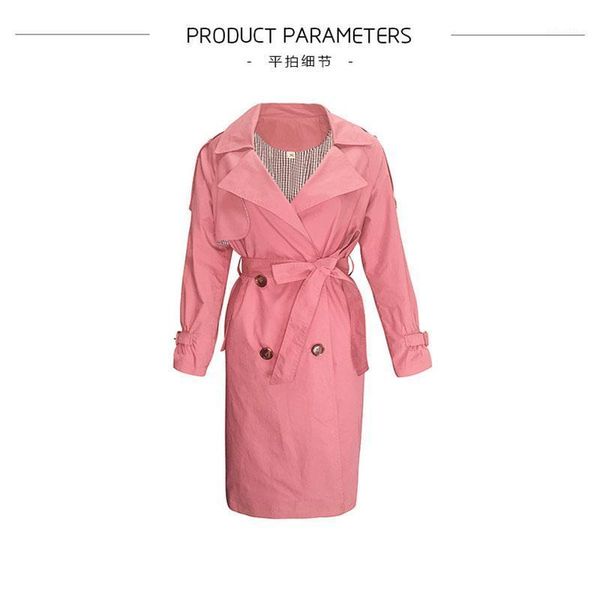 

the spring 2020 edition of the new british version of slim long sleeve fashion long lapel high-end trench coat1, Tan;black