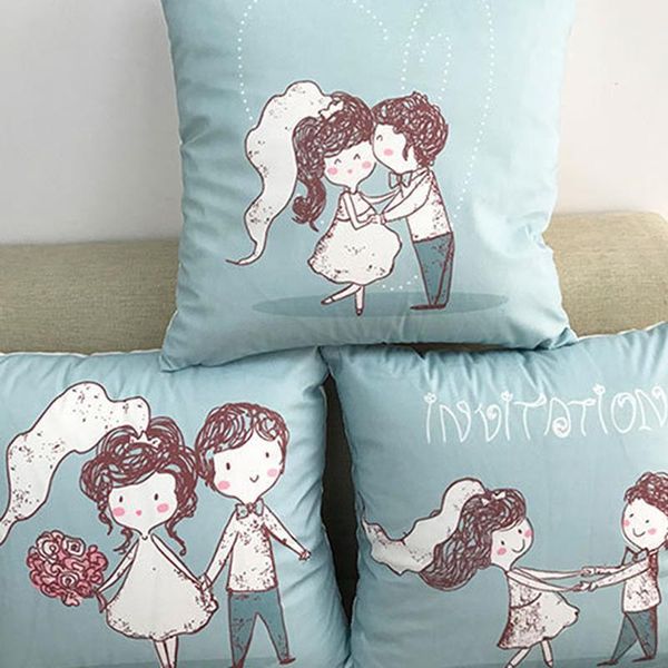 

cute couples pillow case romantic lover pillow cover home sofa decor valentine's day gift sweet love cushion cover1