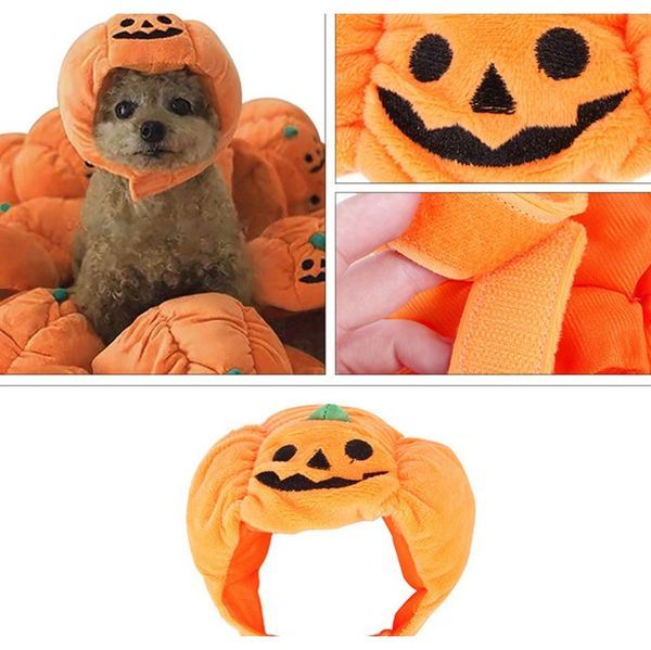

halloween pet pumpkin hat cat dog fancy party dress up headdress cute puppy hats dogs halloween hat dogs funny accessories d3 wmtpsx