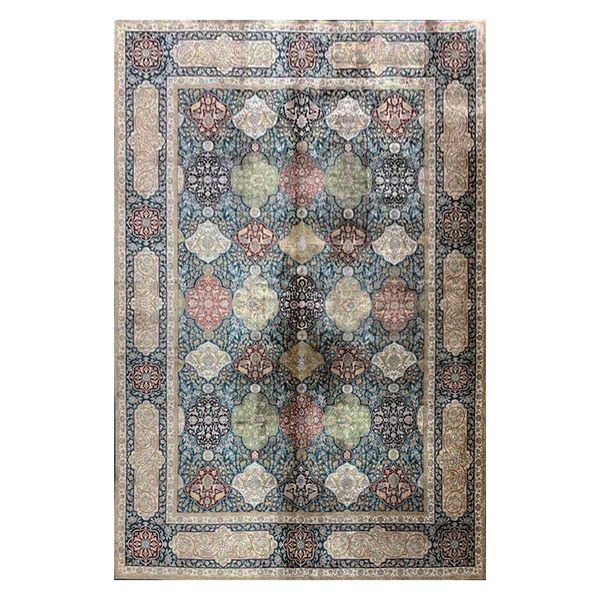 

5.5'x8' oriental hand knotted silk carpets for living room floral design area rugs for home