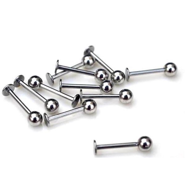 

10pcs 18g ball lip ring nose ear bar stud stainless steel piercing sqcbts dh_seller2010, Black