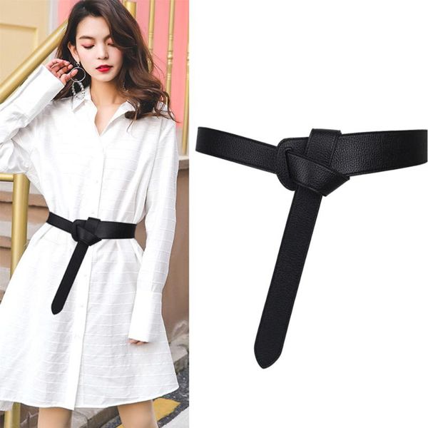 

роскошный женский ремень для женщин красный дизайн лук тонкий pu кожаные джинсы поросят петли ремня ремни коричневые платья пальто аксессуар, Black;brown