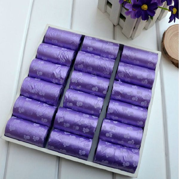 

pet new degradable printing poop dog cat waste pickup clean refill bags plastic pick up bag 26*31cm