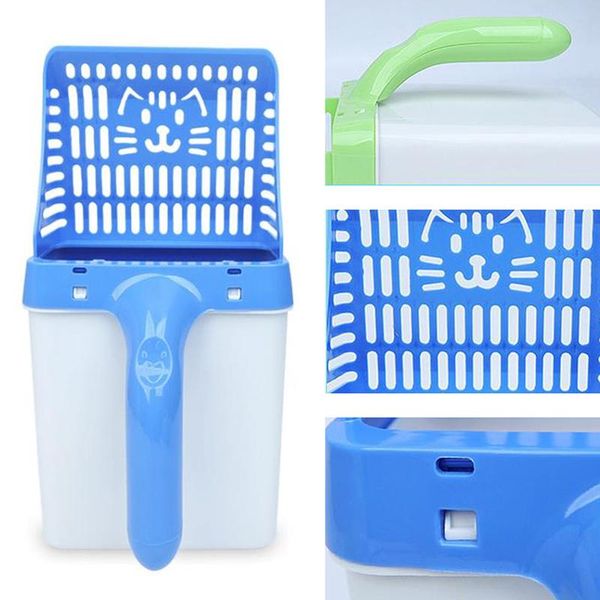 

2 in 1 cat litter shovel pet cleanning tool plastic cleaning products toilet for dog food spoons scoop cat litter bag h jllkup