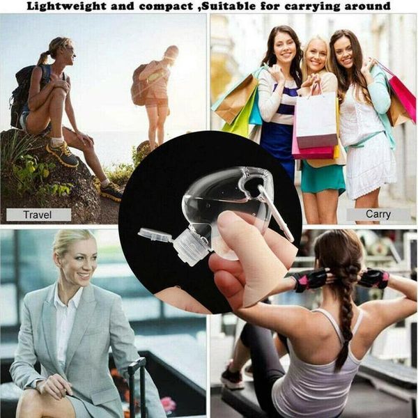 

portable travel heart shape empty refillable bottle with key ring carabiner hook bottle for outdo qyltsg