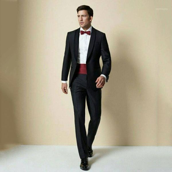 

handsome groomsmen shawl lapel groom tuxedos mens wedding dress man jacket blazer prom dinner (jacket+pants+tie) k101, White;black