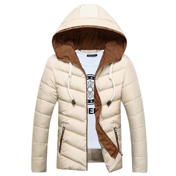 

fashion men winter hooded coat down jackets for men thick outwears for parkas plus size qh9366, Black