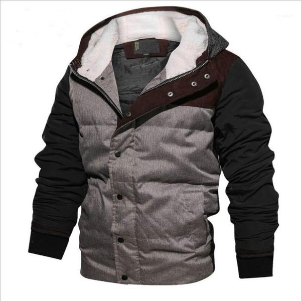 

mens winter jackets and coats hooded warm parkas men slim fit down jackets thicker wamr winter coats11, Tan;black