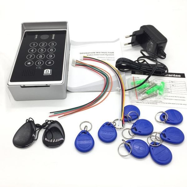 

video door phone intercom system rfid door access control kit outdoor camera 1 rfid password hd camera(metal)1