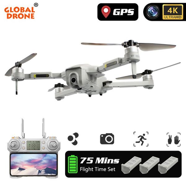 

gw90 quadrocopter gps dron 4k drone with camera hd follow me rc helicopter brushless fpv professional drones vs f11 pro zen k1