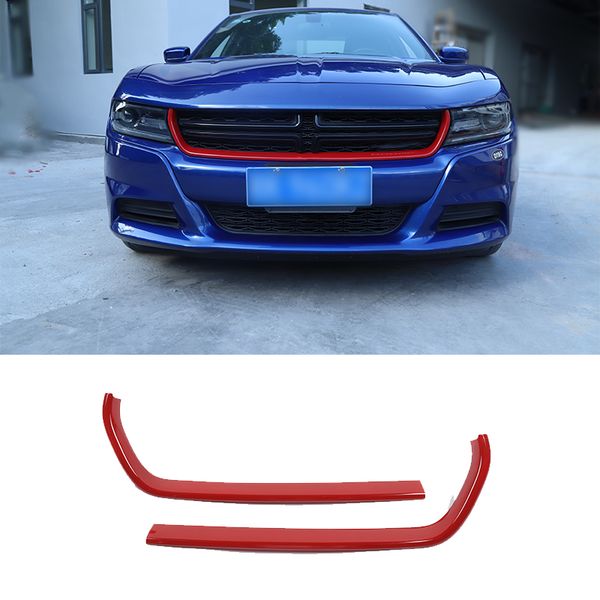 

red car front grille inserts middle mesh trim for dodge charger 2015 up car exterior accessories