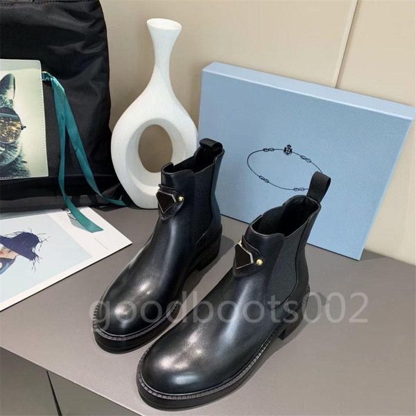 

2021 fashion women's shoes autumn and winter medal lace up women's short boots high heels leather boots size 35-40, Black