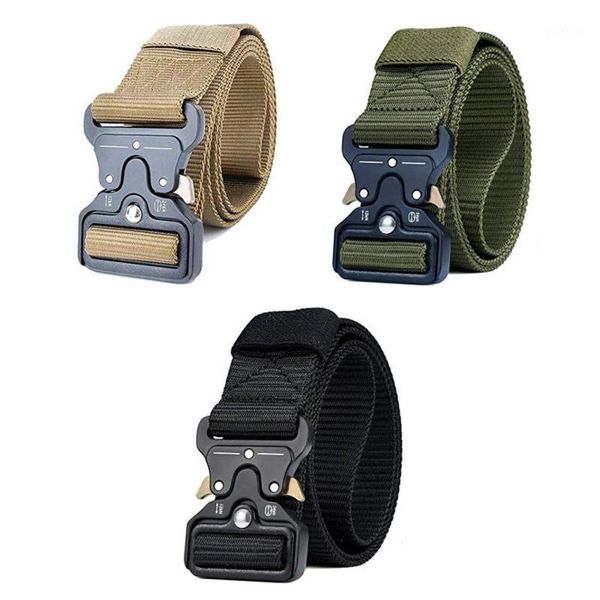 

waist support men's belt heavy belt, buckle nylon style with quick release metal buckle1, Black;gray
