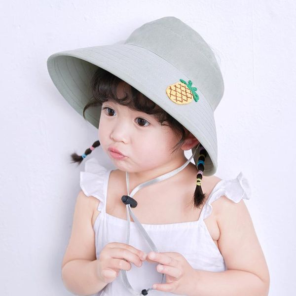 

cokk baby дети летняя шапка пустые лучшие солнечные шляпы для девочек детские фрукты лягушка защание защание солнцезащитный пляжный крышка с, Blue;gray