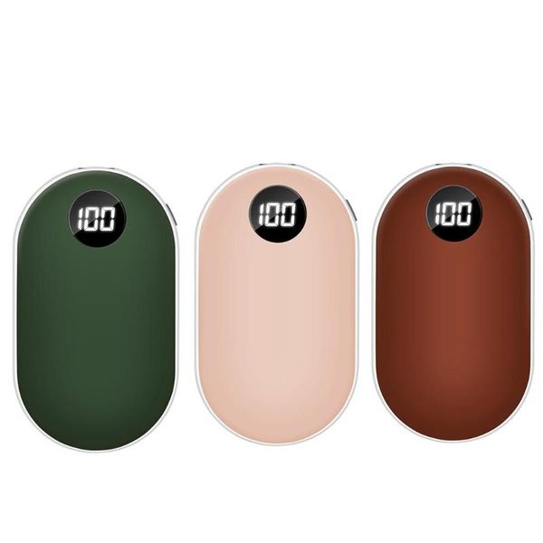 

cute portable digital display two in one hand warmer power bank