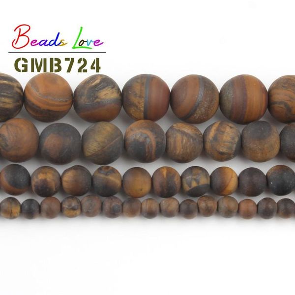 

4-10 мм тупых польский матовый желтый тигр глаз камень круглые свободные шарики для ювелирных изделий изготовления diy браслет ожерелье аксе