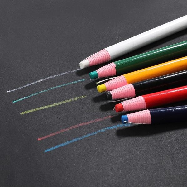 

2-10pcs colorful erasable fabric tailors chalk fabric patchwork marker clothing pattern diy sewing tool needlework accessories, Black