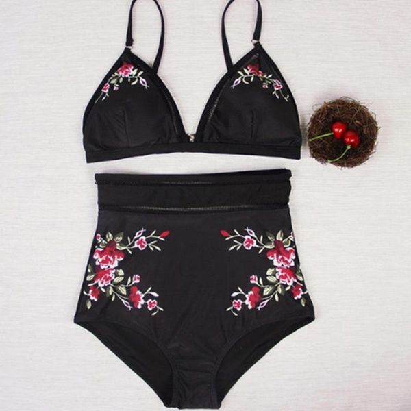 

women's swimwear print brazilian bikini set beach bathing suits two-pieces high waist swim wear bikinis swimsuit women push up swimwear, White;black