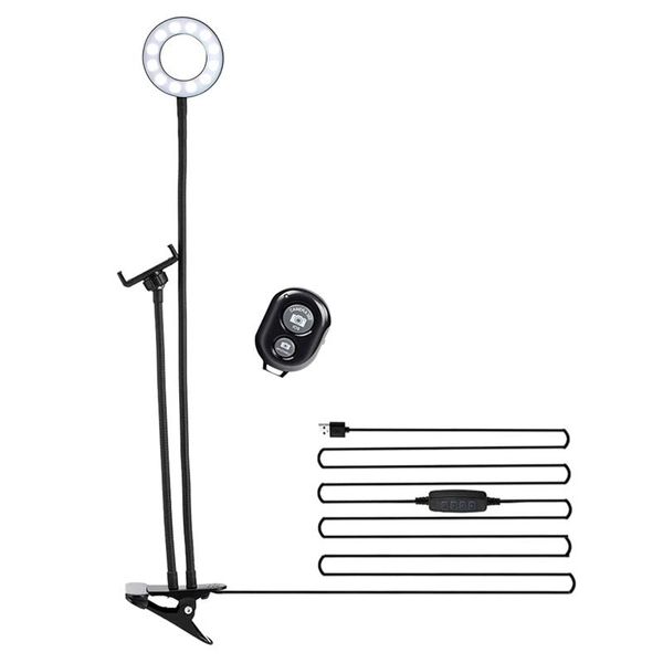 

2 in 1 fill light 9cm metal clip desklive fill light, mobile phone selfie beauty folding pgraphy
