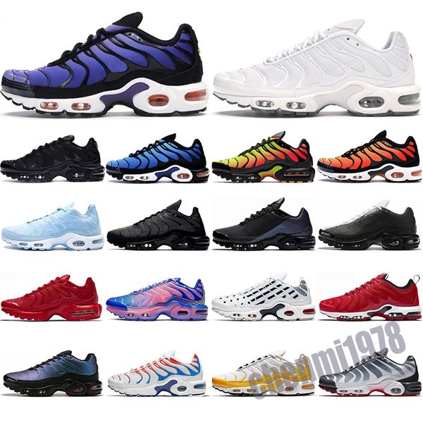 

tn plus men athletic shoes women trainers triple black pink fade hyper blue oreo crater smoke grey pimento men outdoor sports sneakers c19