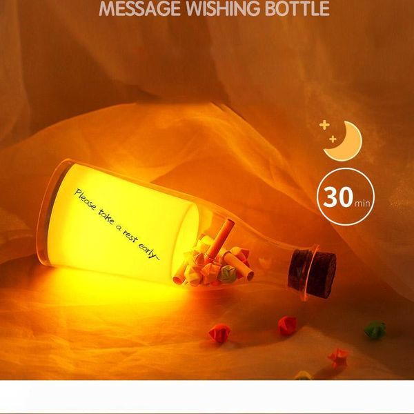 

drift brelong milk message with sleep night light colorful lover gift ing bottle lamp 1 pc