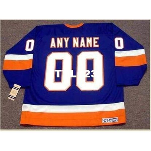 

421 #00 new york islanders 1980's ccm away customized "any name & number(s)" hockey jersey or custom any name or number retro, Black