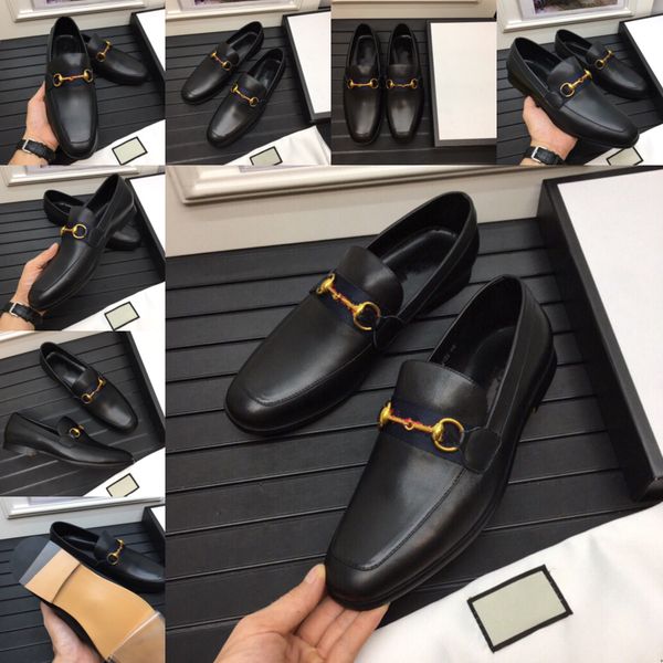 

2020 designers men leather fashion low heel loafers shoes luxury dress shoe brogue shoes spring ankle boots vintage classic male casual, Black
