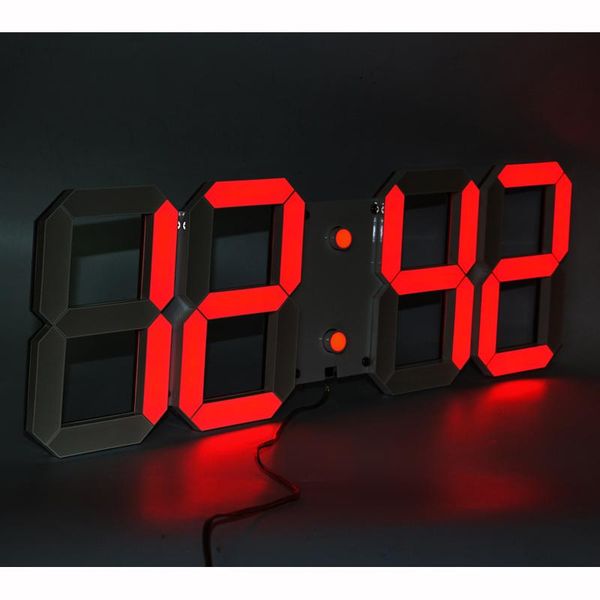 

wall clocks large display led clock with remote control countdown/up timer temperature date 6'' high digits visible