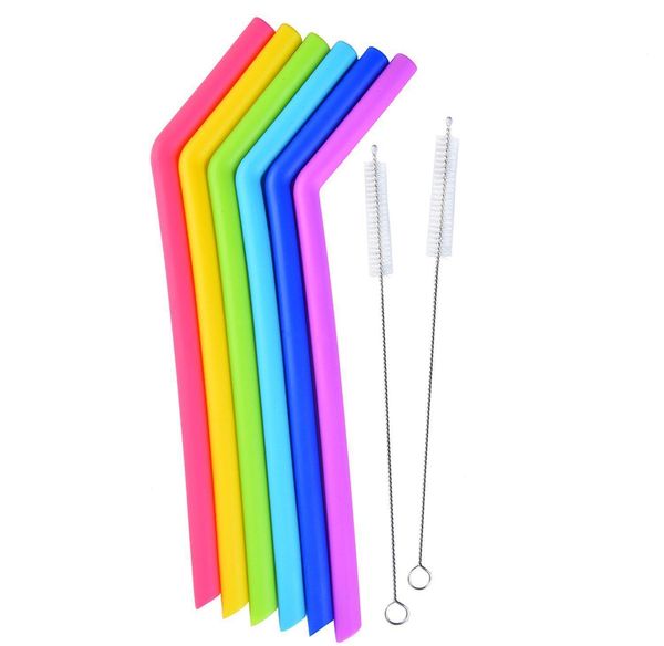 

food grade sile drinking straws 25cm sile straight bent straws set with two wmtkuc bdedome