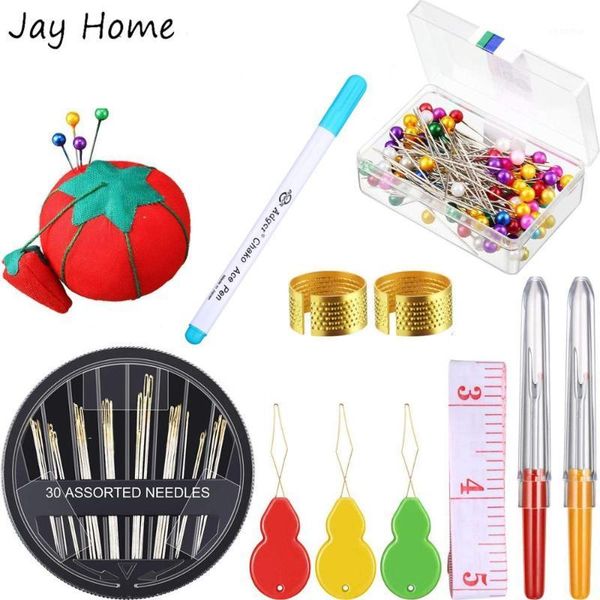 

137pcs sewing tool sets pin cushion & quilting pins & 30pcs hand sewing needles seam ripper diy needlework craft tools1, Black
