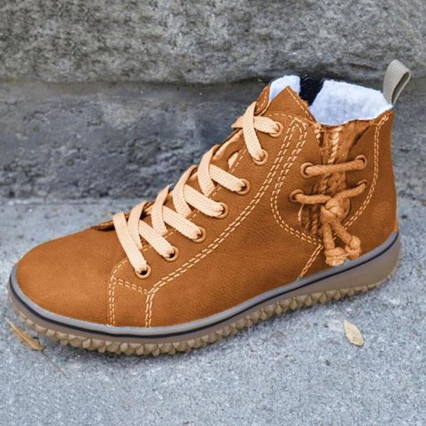 

doratasia new for dropship large size 43 keep warm outdoor plush winter work safety ankle boots shoes women, Black
