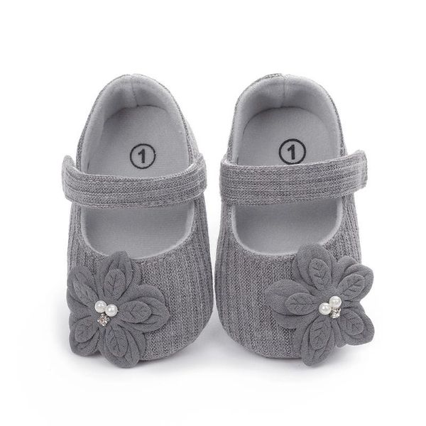 

first walkers born baby knitted shoes infant girls princess moccasins cute flowers solid soft