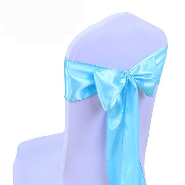 

25pcs/lot wedding chairs knot sash satin fabric chair sashes bow cover for wedding party banquet event dec jllxff