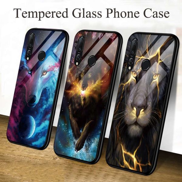 

wolf fox tiger cat deer tempered glass cover huawei honor 20 pro 8x see note 10 9 p20 p30 pro lite p smart y6 y9 2019 covervfe1