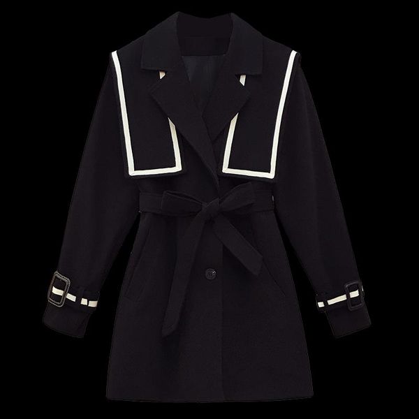 

women's trench coats over sizes wind coat lady x shape windbreak couture micro fat mm shawls models show thin, Tan;black