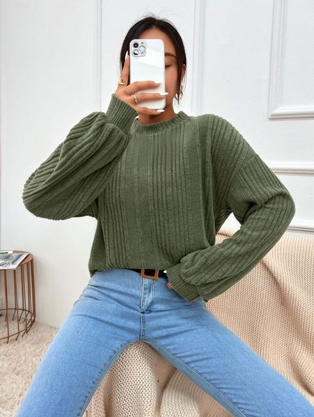 

mock neck drop shoulder tee u6ou#, White