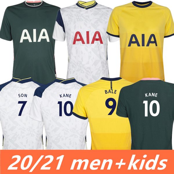 

20 21 kane son bergwijn soccer jerseys 2020 2021 lucas spurs dele tottenham football kit shirt bale ndombele men kids sets, Black