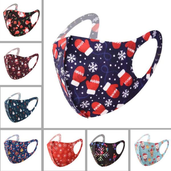 

mask designer christmas santa gift face 3d kids printing mouth facemask dustproof sunscreen washable men women black masoutlet01zw