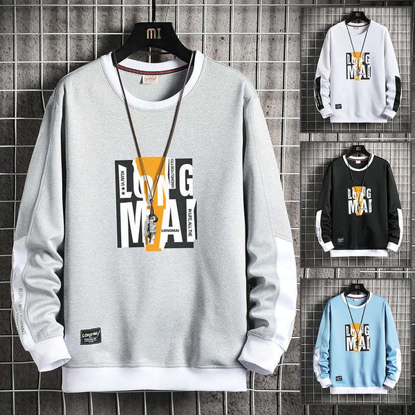 

men's sweater 2020 autumn new ins loose trend t-shirt t-shirt autumn, Black