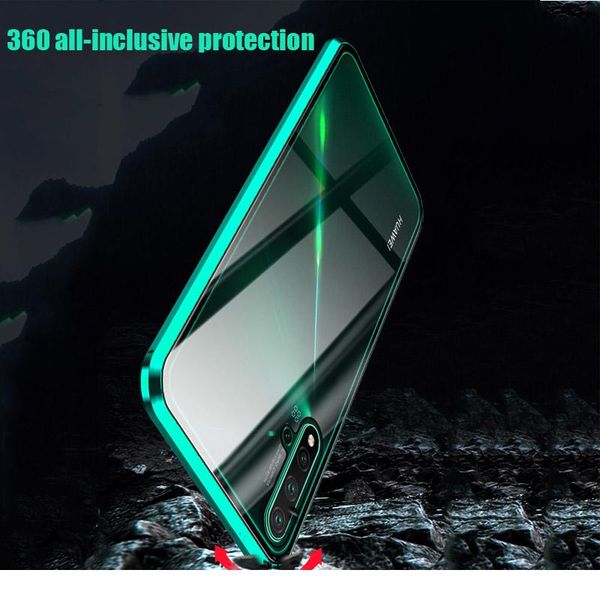 

magnetic metal double side glass phone case for huawei honor mate 30 20 10 lite p40 p30 p20 pro bbyymk