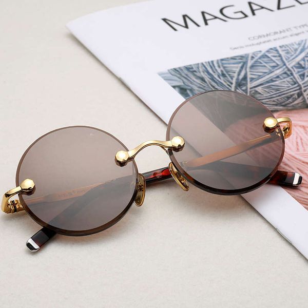 

donghai натуральный кристалл старые каменные очки мужская защита от глаз круглый ледяной сахар торек золото безрамный, Black