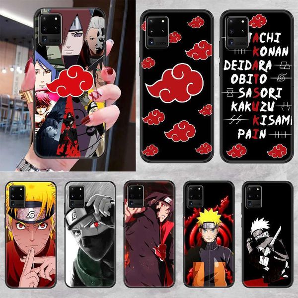 

1dwnaruto mobile phone cover samsung galaxy note 4, 8, 9, 10, 20, s8, s9, s10, s10e, s20 plus, super black, soft, silicon, tpu