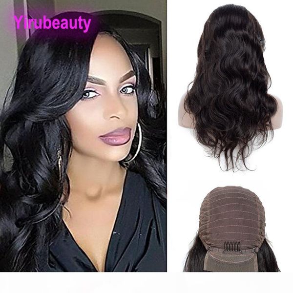 

brazilian virgin human hair lace front wigs body wave 8-30inch natural color 13x4 lace front wigs pre plucked with baby hair yirubeauty, Black;brown