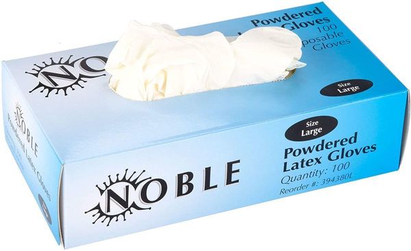 

large latex gloves powder disposable food service size 100 (l size