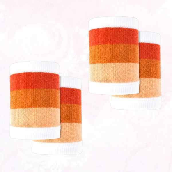 

2 pairs of sports wristband durable sweat-absorbent hand band wrist strap cotton wristband for exercise1, Black;red