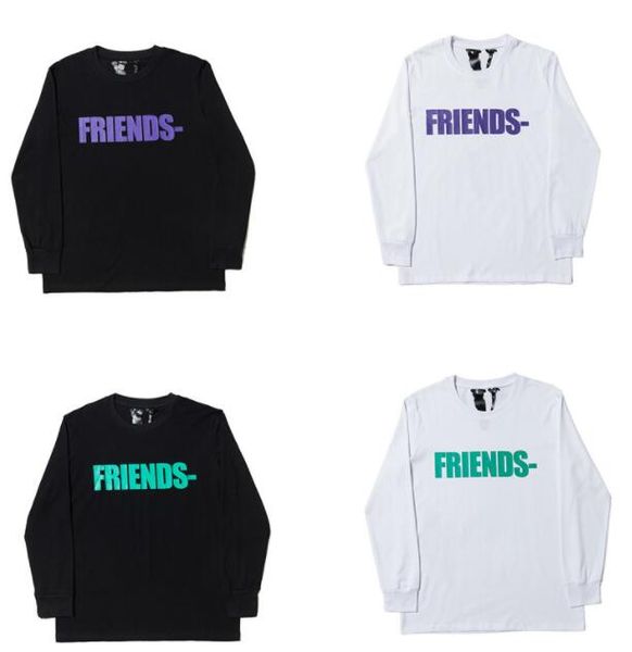

friends hip hopblack white long sleeve stylist hoodies men women sweat shirts us size s-xl, Black