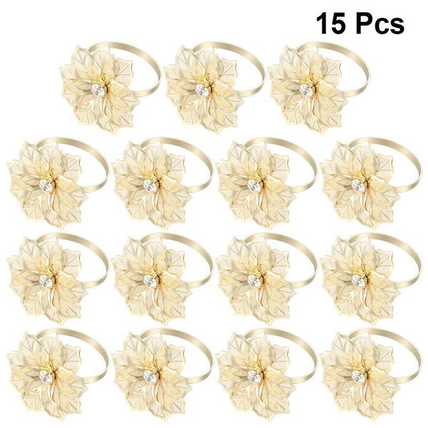 

15pcs exquisite napkin rings l flower design napkin holders restaurant dedicated serviette buckles for wedding banqu qylovq