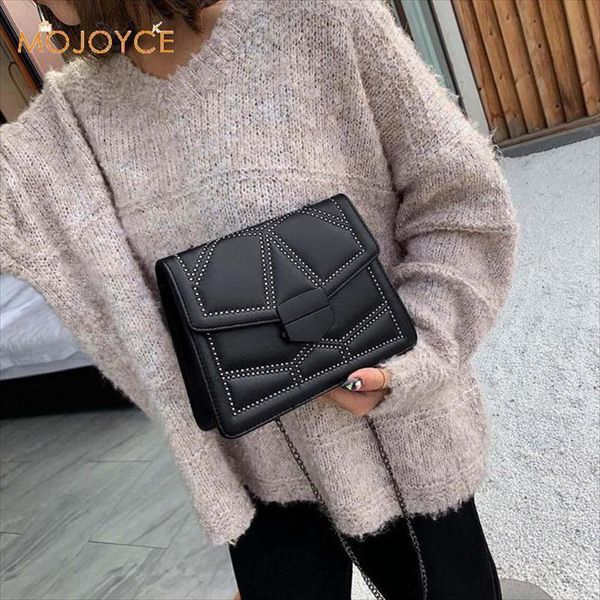 

women messenger bags shoulder vintage bag ladies crossbody bag handbag leather rivet shoulder crossbody handbag