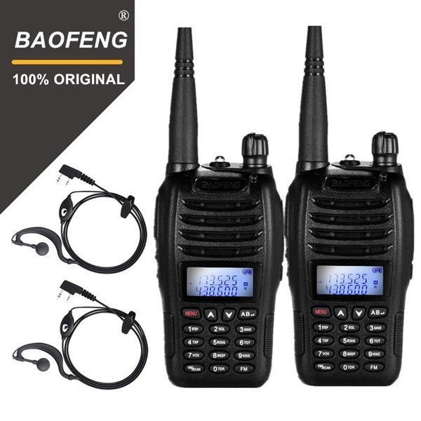 

2pcs baofeng bf-b6 portable walkie talkie uv b6 two way radio dual band vhf/uhf woki toki 5w fm radio transceiver
